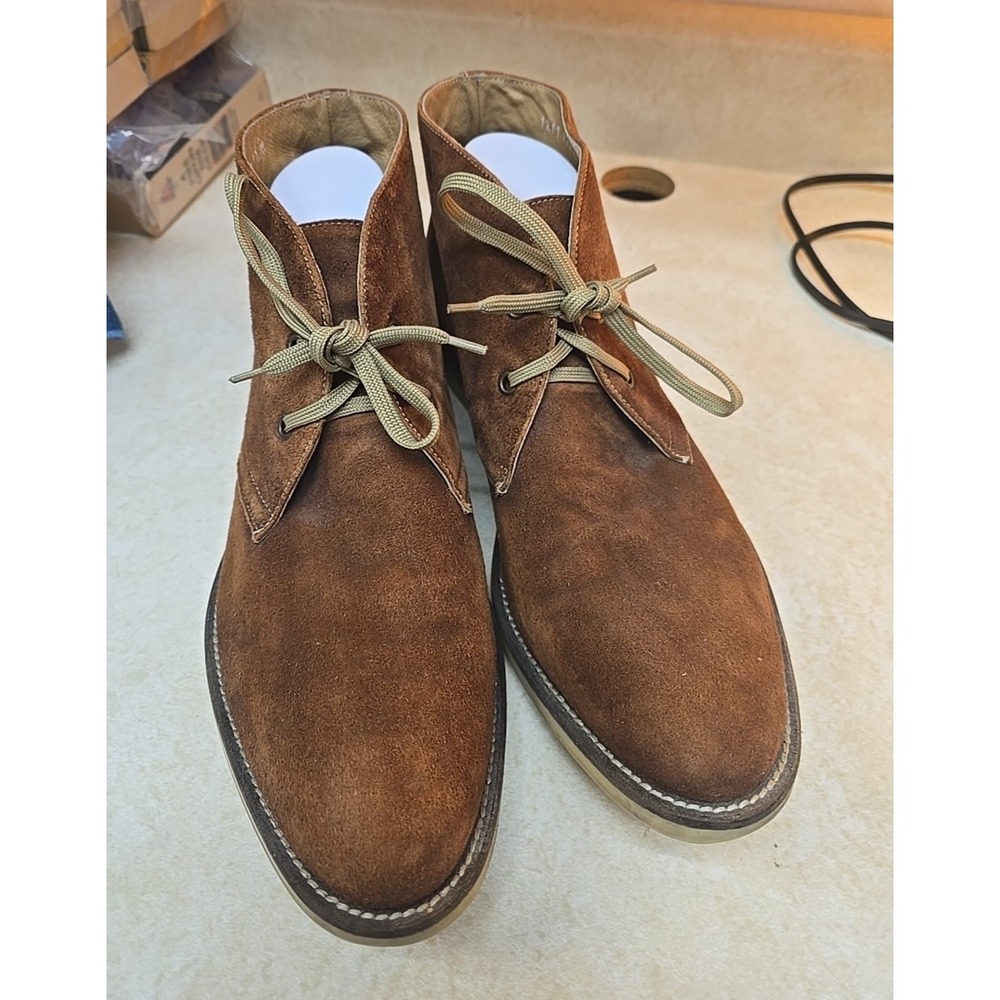 Donald Pliner Brown Suede Lace Up Oxford Work Chukka Ankle Boots Men's Size 10M
